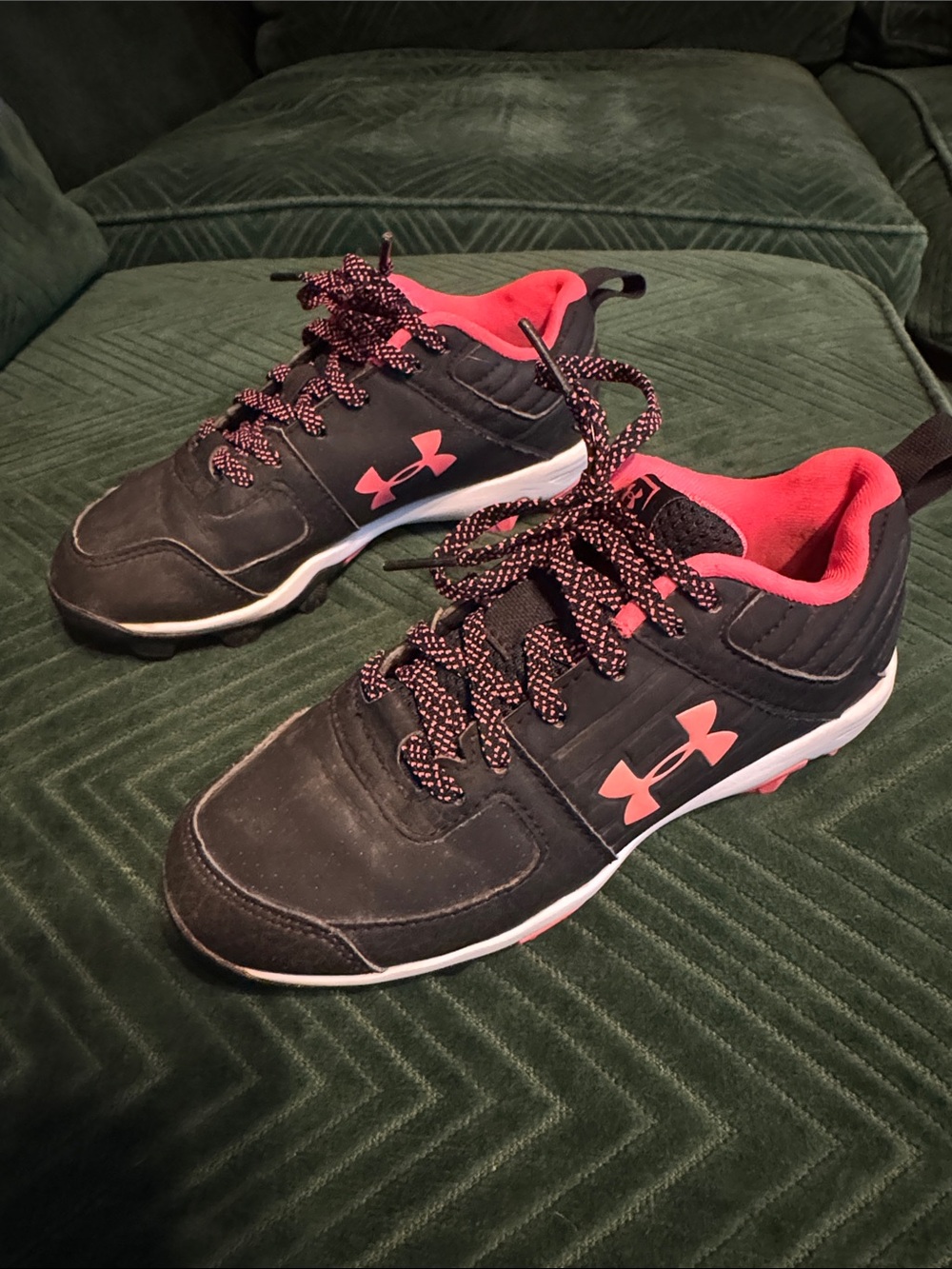 Under Armour Black and Pink cleats